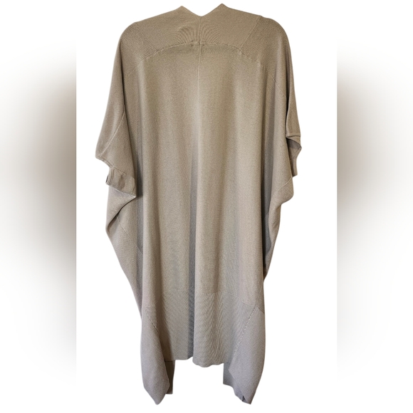 Worthington Short Sleeved Cover Up Shrug, Gray Open Front Sweater, Large Shawl - Picture 3 of 7